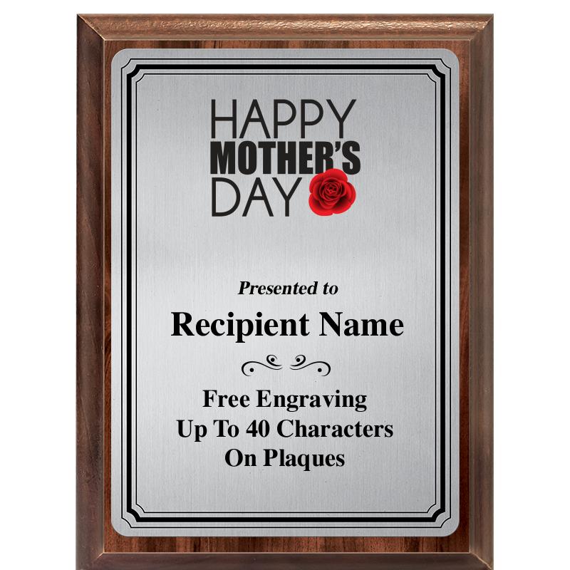 6X8 SLVR TRIO PLT WOOD PLQ