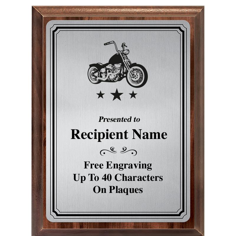 6X8 SLVR TRIO PLT WOOD PLQ