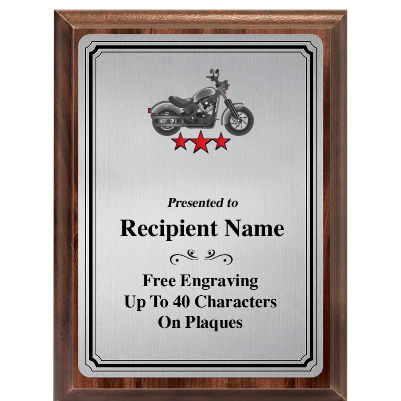 6X8 SLVR TRIO PLT WOOD PLQ