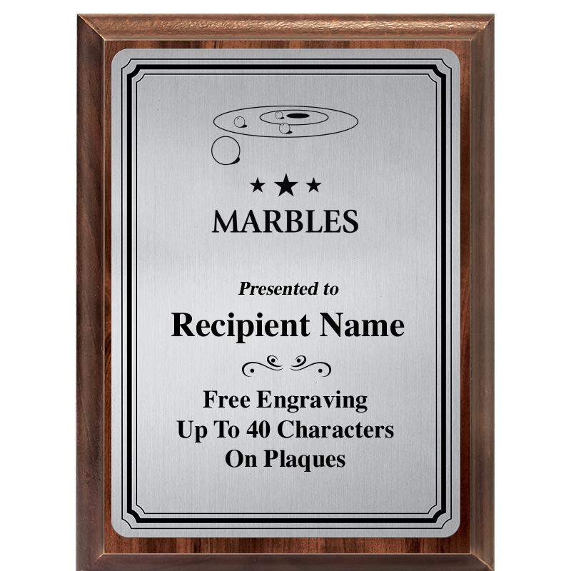 6X8 SLVR TRIO PLT WOOD PLQ