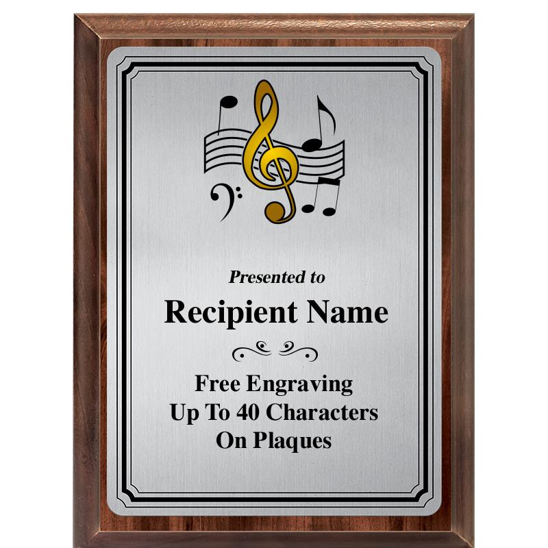 6X8 SLVR TRIO PLT WOOD PLQ