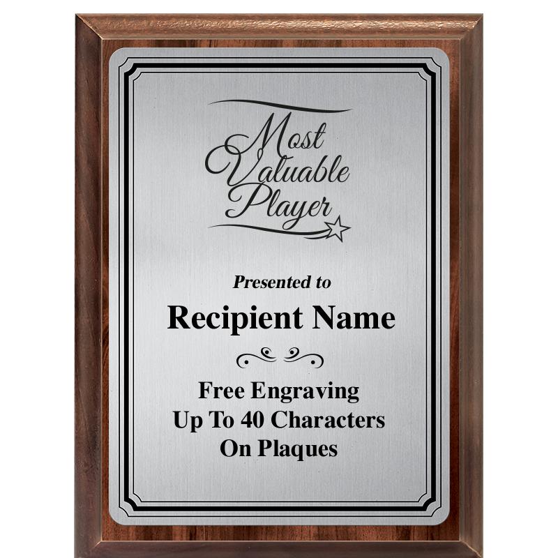 6X8 SLVR TRIO PLT WOOD PLQ