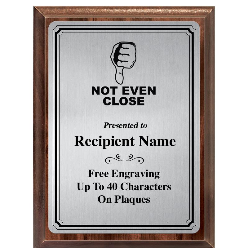 6X8 SLVR TRIO PLT WOOD PLQ