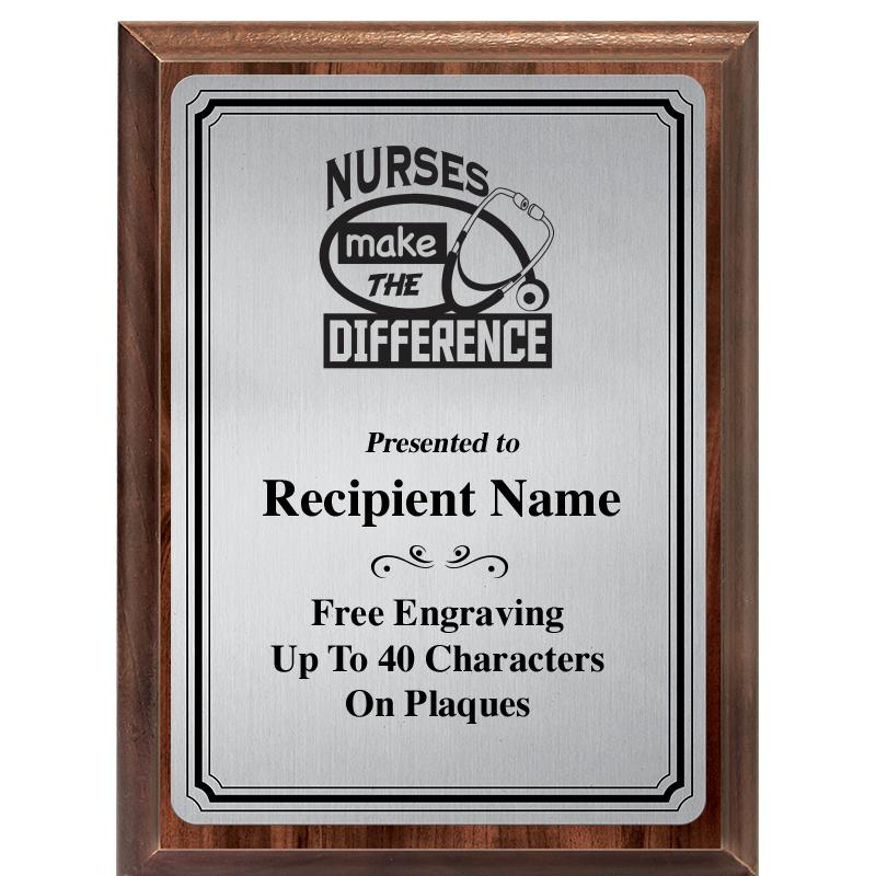 6X8 SLVR TRIO PLT WOOD PLQ