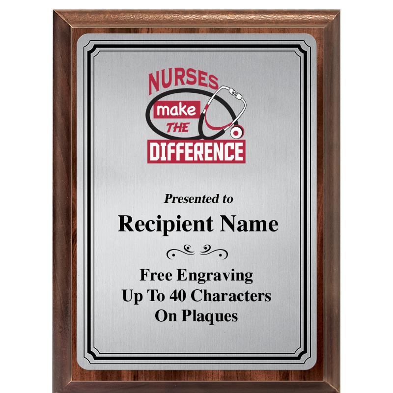 6X8 SLVR TRIO PLT WOOD PLQ