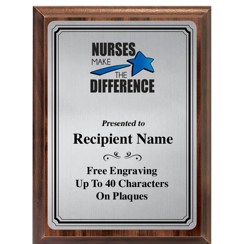 6X8 SLVR TRIO PLT WOOD PLQ