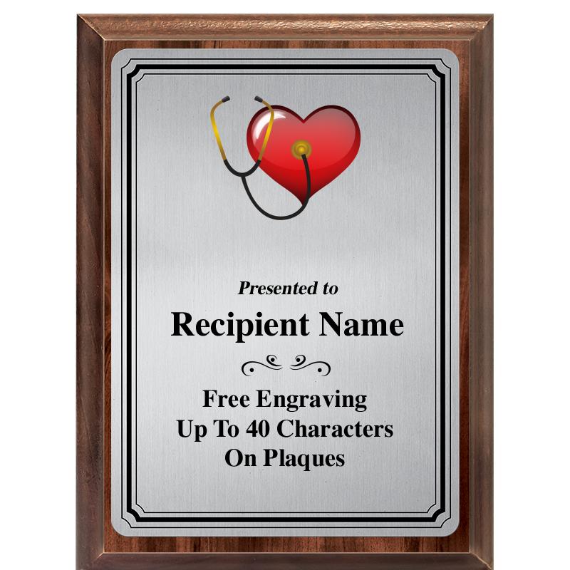 6X8 SLVR TRIO PLT WOOD PLQ