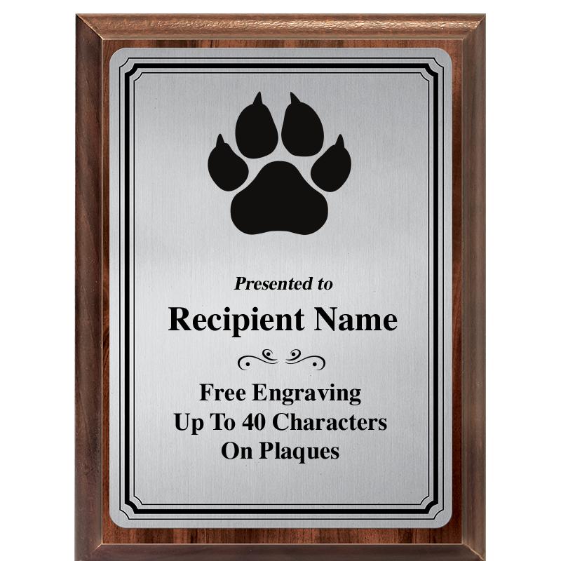 6X8 SLVR TRIO PLT WOOD PLQ