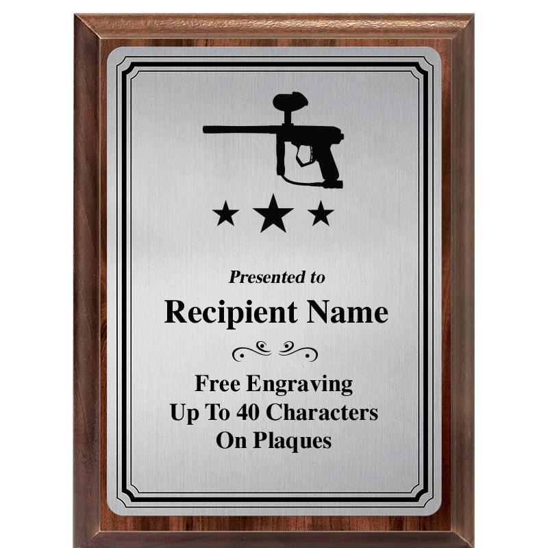 6X8 SLVR TRIO PLT WOOD PLQ