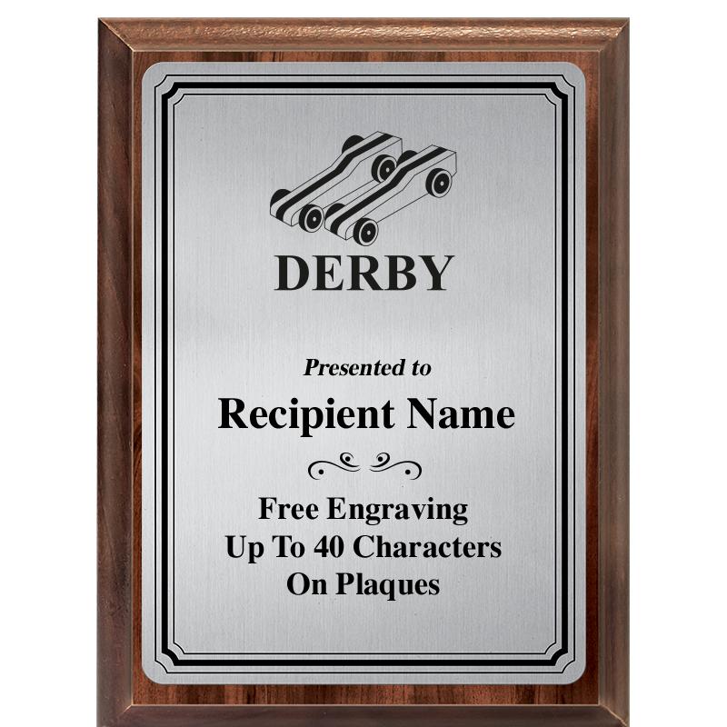 6X8 SLVR TRIO PLT WOOD PLQ