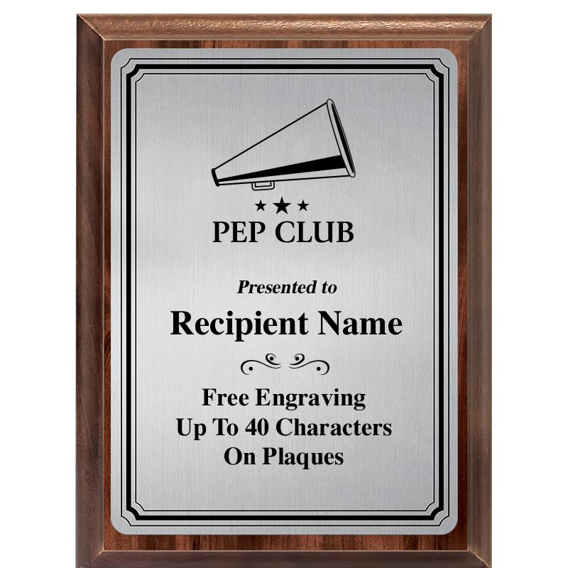 6X8 SLVR TRIO PLT WOOD PLQ