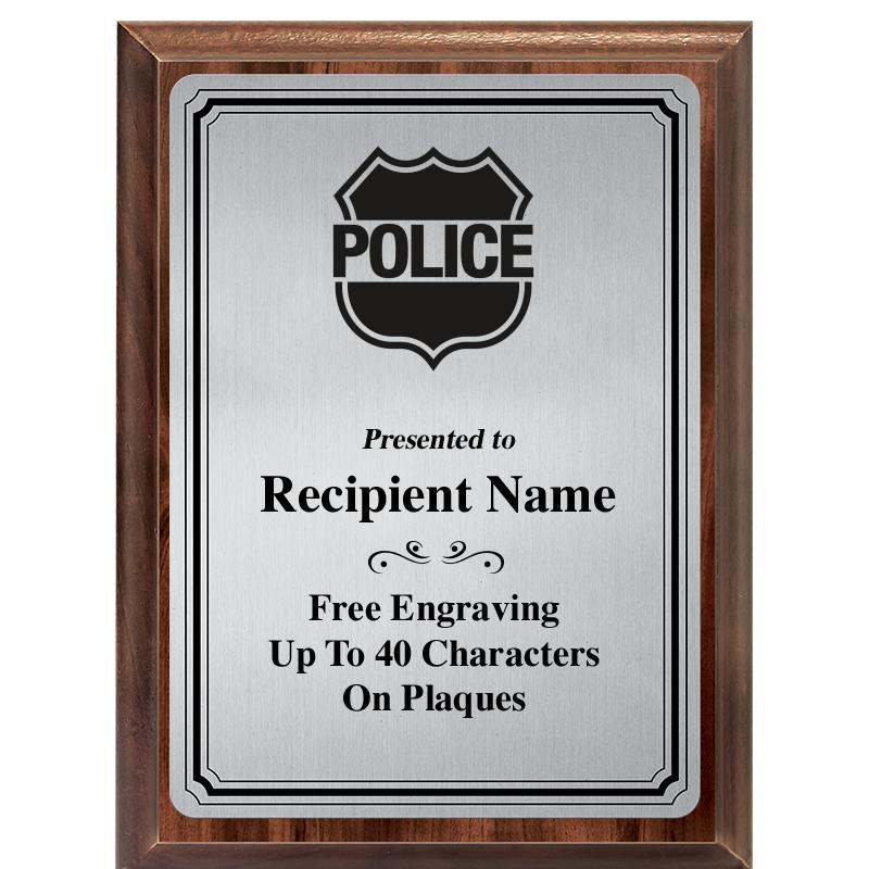 6X8 SLVR TRIO PLT WOOD PLQ