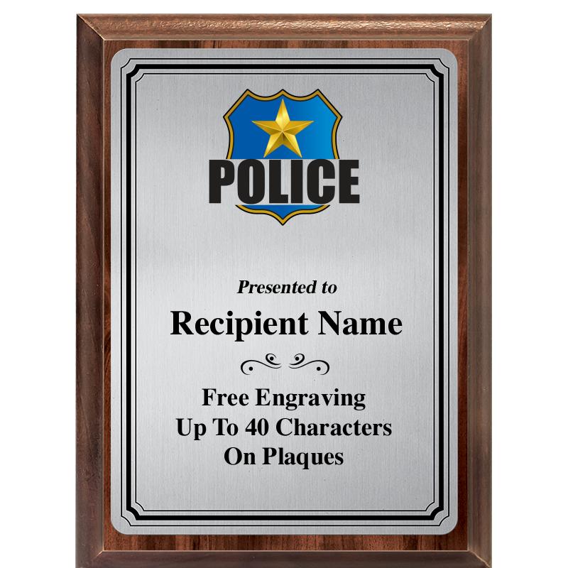 6X8 SLVR TRIO PLT WOOD PLQ