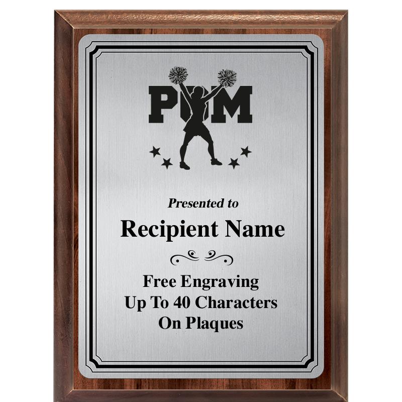 6X8 SLVR TRIO PLT WOOD PLQ