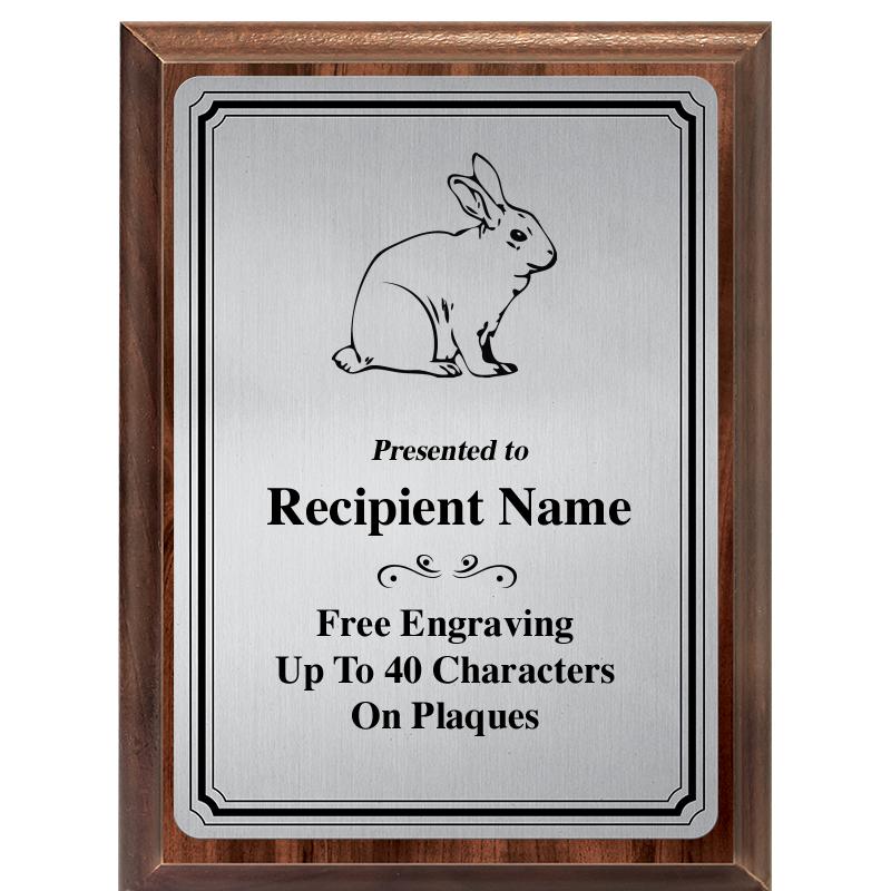 6X8 SLVR TRIO PLT WOOD PLQ