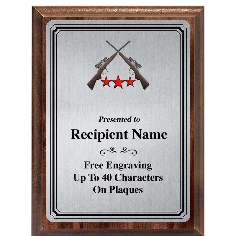 6X8 SLVR TRIO PLT WOOD PLQ