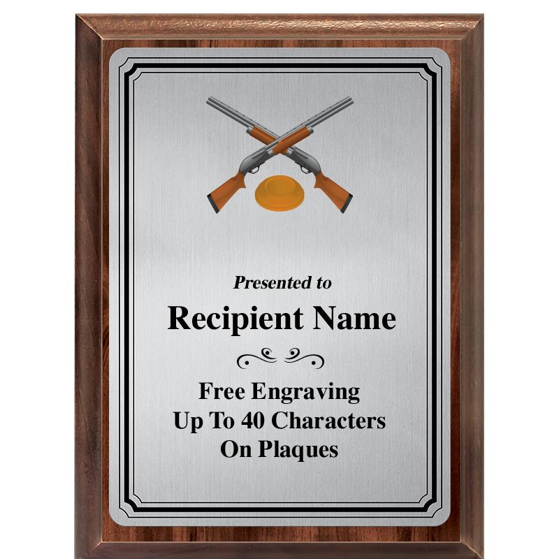 6X8 SLVR TRIO PLT WOOD PLQ