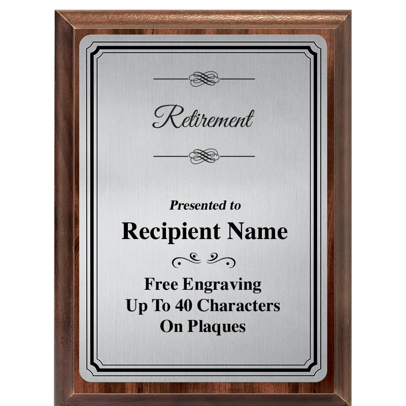 6X8 SLVR TRIO PLT WOOD PLQ