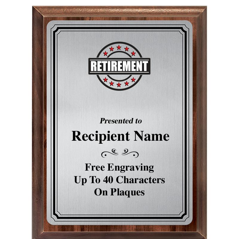 Personalized hotsell Dark Wood Plaque Award, 9X12, Engraved Custom Trophy Award, Achievement Award, Sports Award, Retirement Plaque, Graduation gift