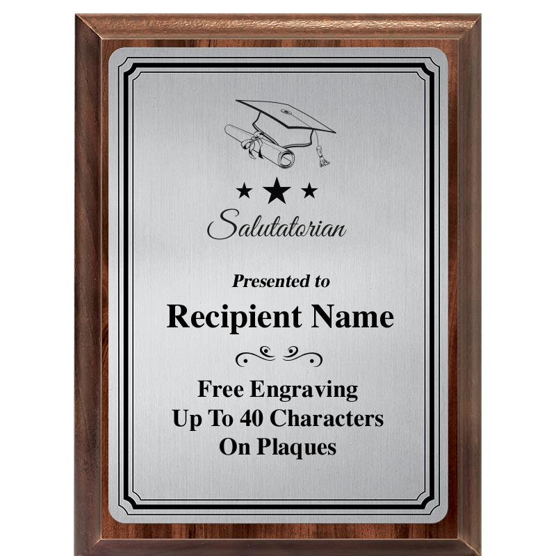 6X8 SLVR TRIO PLT WOOD PLQ