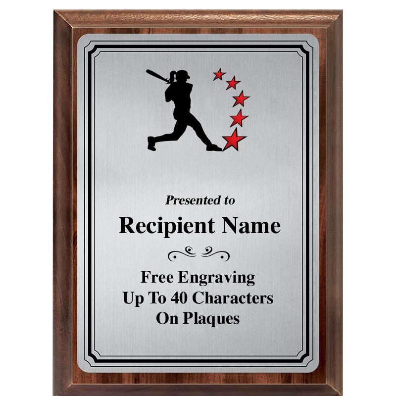 6X8 SLVR TRIO PLT WOOD PLQ