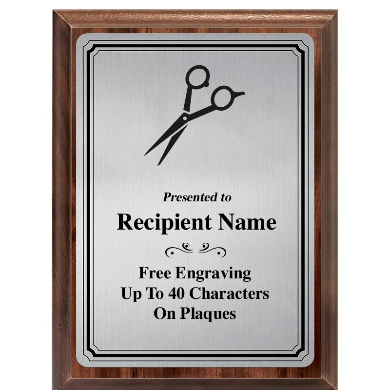 6X8 SLVR TRIO PLT WOOD PLQ