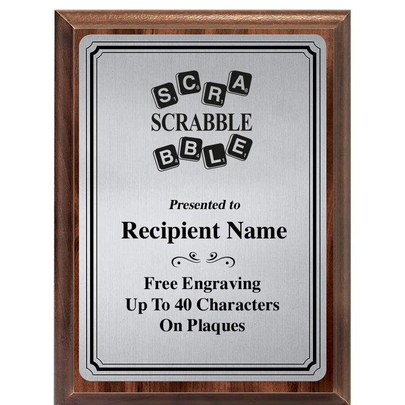 6X8 SLVR TRIO PLT WOOD PLQ