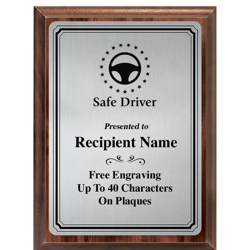 6X8 SLVR TRIO PLT WOOD PLQ