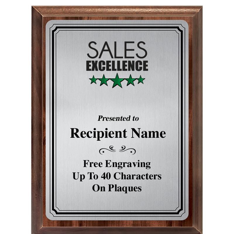 6X8 SLVR TRIO PLT WOOD PLQ