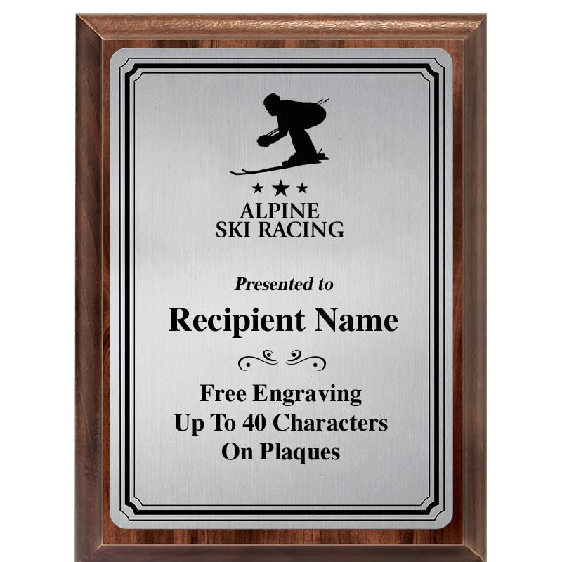 6X8 SLVR TRIO PLT WOOD PLQ