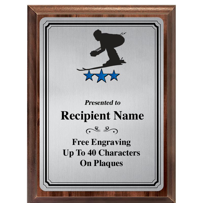 6X8 SLVR TRIO PLT WOOD PLQ