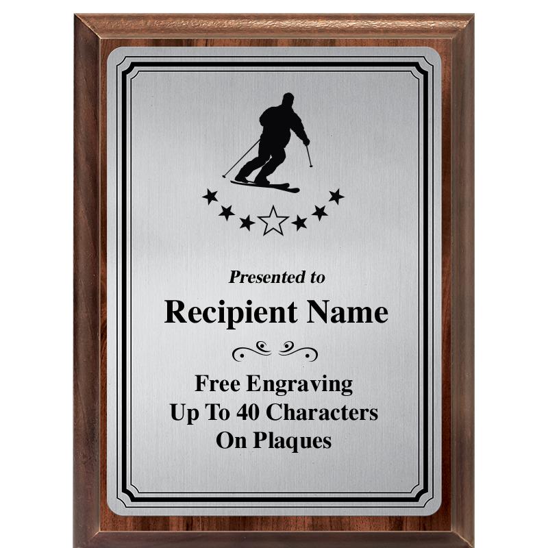 6X8 SLVR TRIO PLT WOOD PLQ