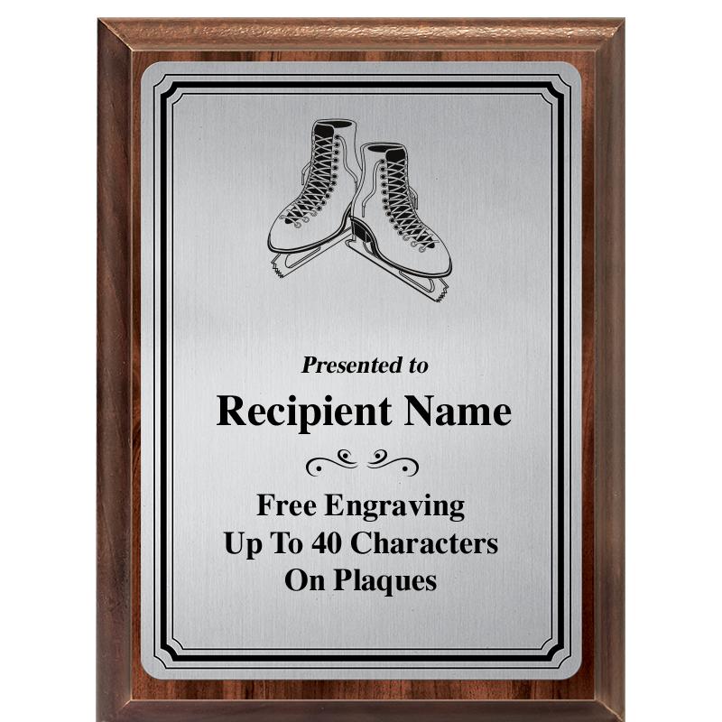 6X8 SLVR TRIO PLT WOOD PLQ