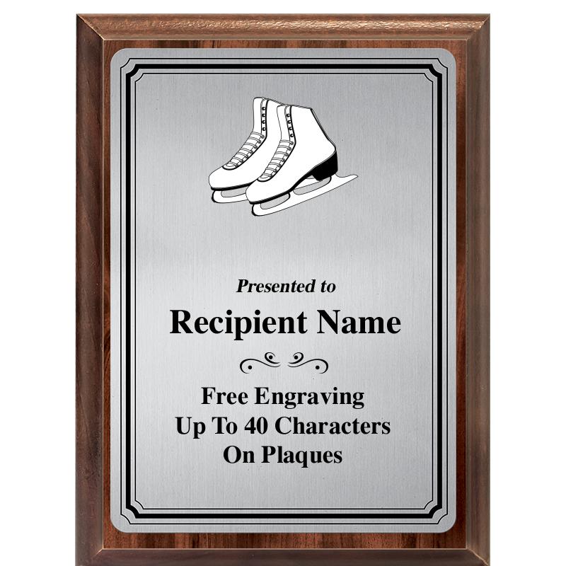 6X8 SLVR TRIO PLT WOOD PLQ