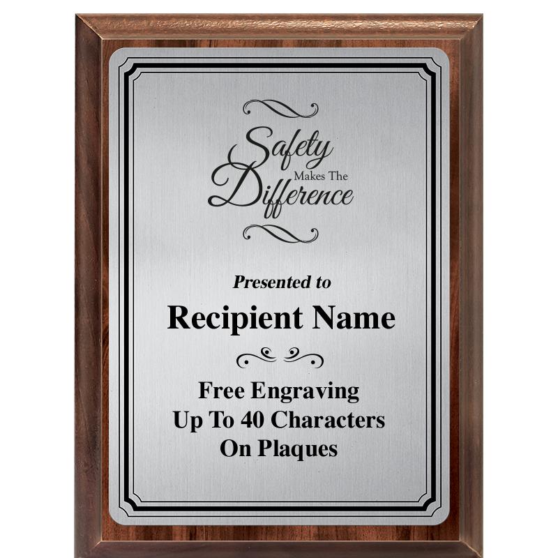 6X8 SLVR TRIO PLT WOOD PLQ