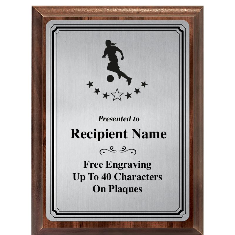 6X8 SLVR TRIO PLT WOOD PLQ