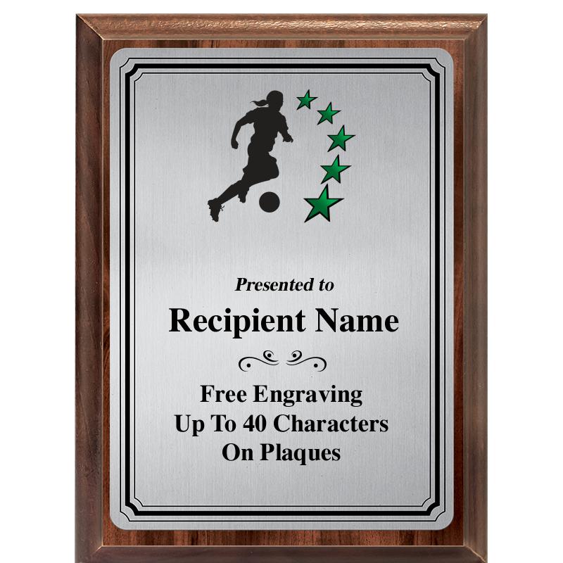 6X8 SLVR TRIO PLT WOOD PLQ