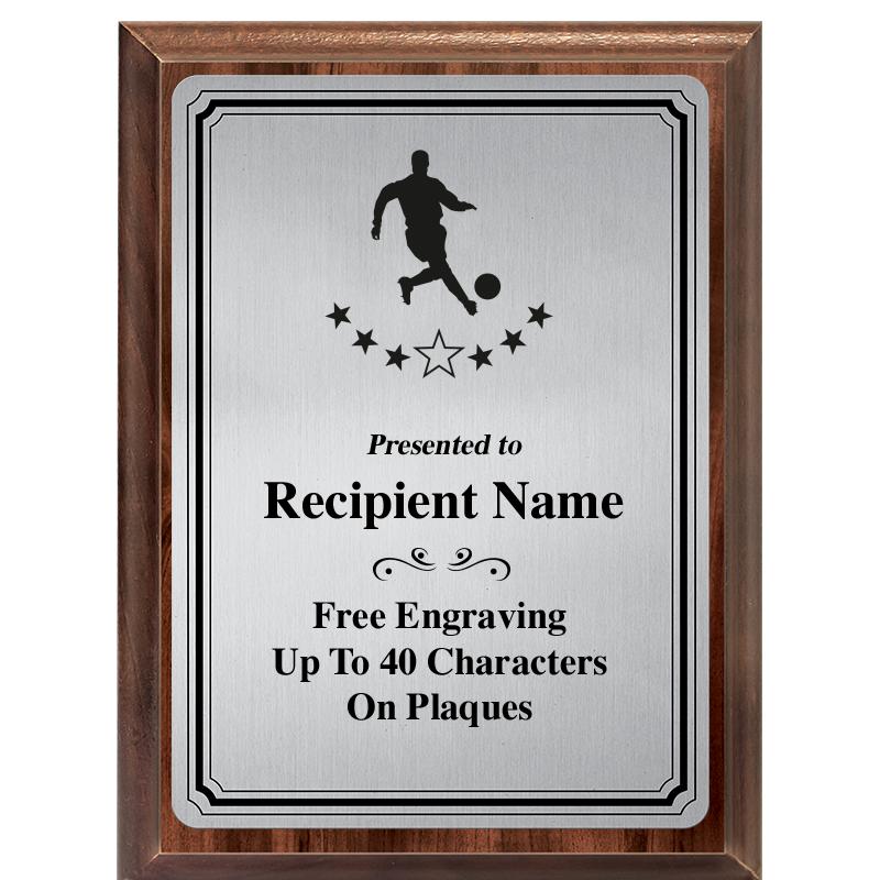 6X8 SLVR TRIO PLT WOOD PLQ