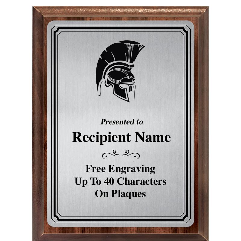 6X8 SLVR TRIO PLT WOOD PLQ