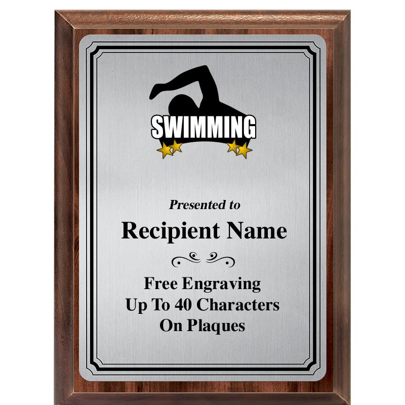 6X8 SLVR TRIO PLT WOOD PLQ