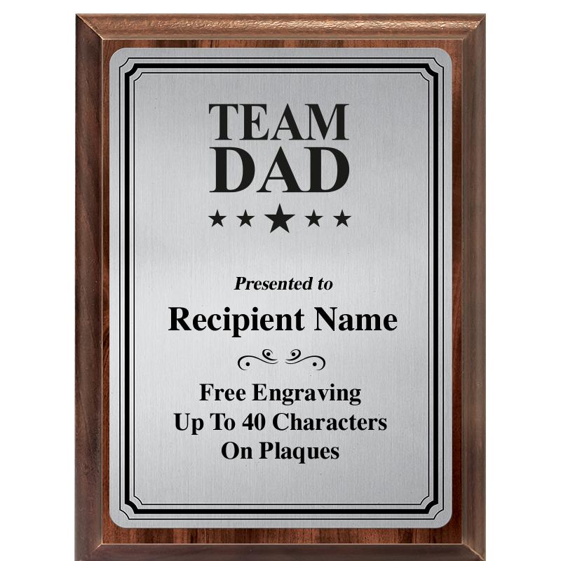 6X8 SLVR TRIO PLT WOOD PLQ