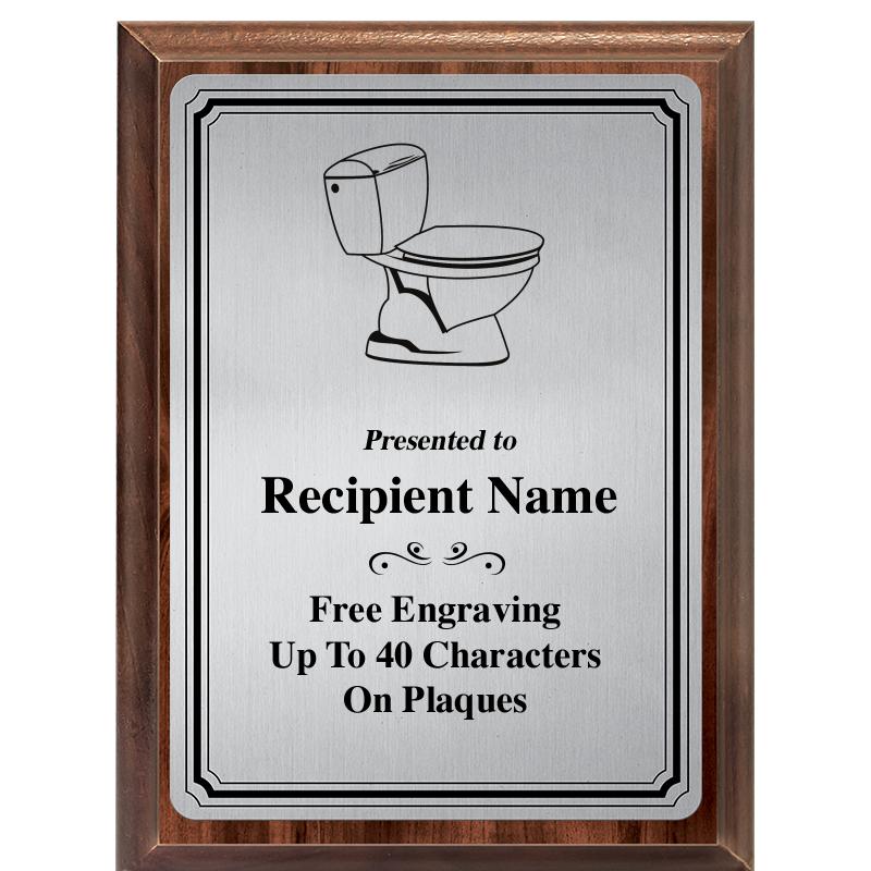 6X8 SLVR TRIO PLT WOOD PLQ