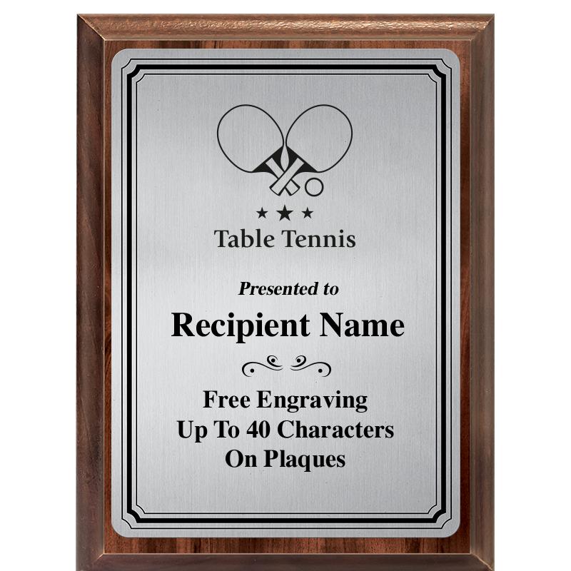 6X8 SLVR TRIO PLT WOOD PLQ