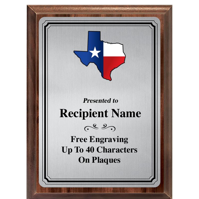 6X8 SLVR TRIO PLT WOOD PLQ