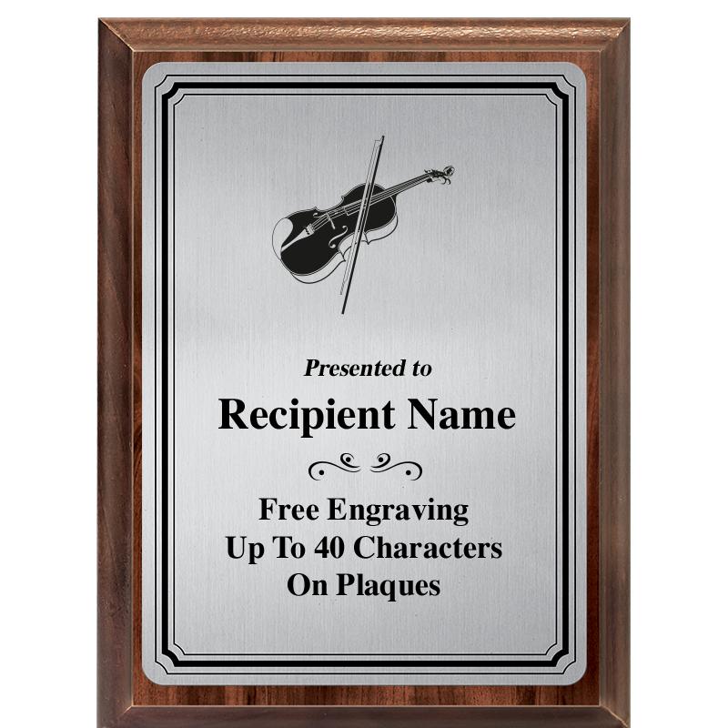 6X8 SLVR TRIO PLT WOOD PLQ