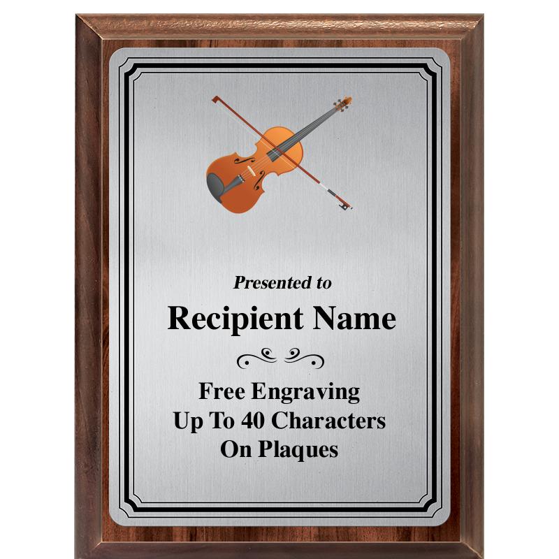 6X8 SLVR TRIO PLT WOOD PLQ