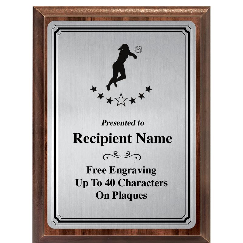 6X8 SLVR TRIO PLT WOOD PLQ