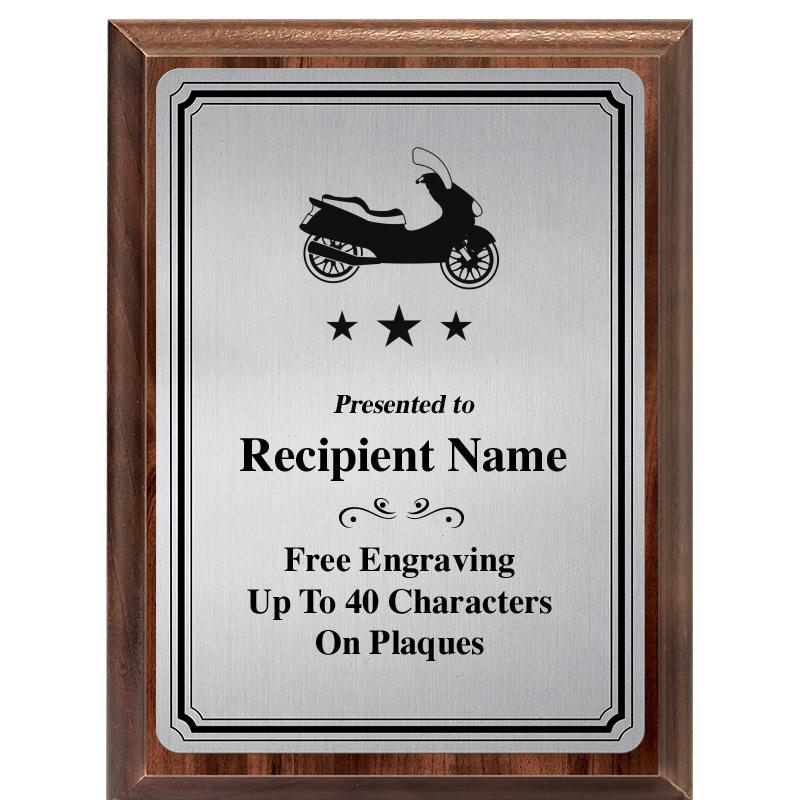 6X8 SLVR TRIO PLT WOOD PLQ