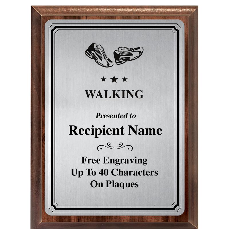 6X8 SLVR TRIO PLT WOOD PLQ