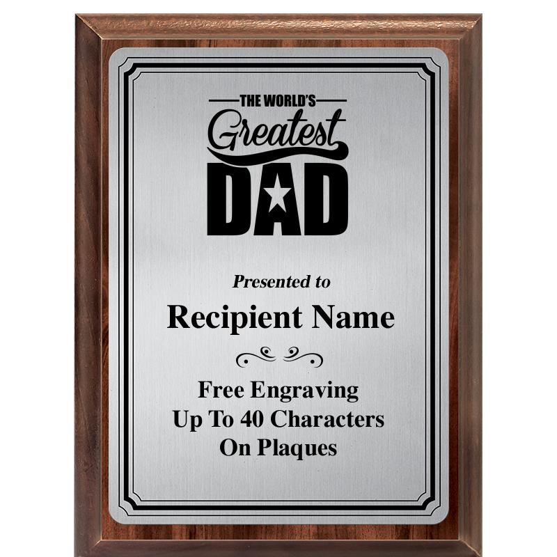 6X8 SLVR TRIO PLT WOOD PLQ